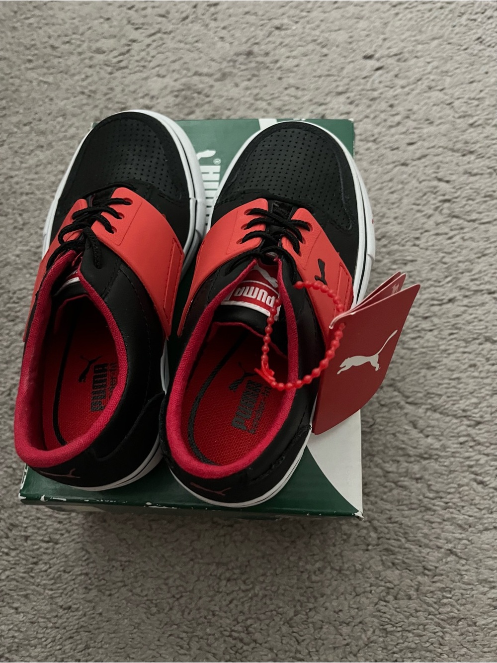 Puma Green Shoe Box with White Puma Logo
